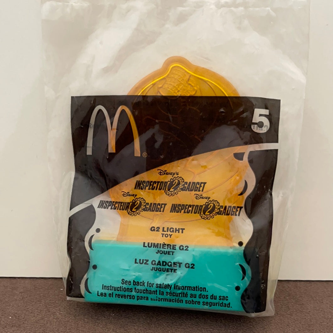 McDonald's 2002 Disney Inspector Gadget 2 G2 Light Toy #5 Orange