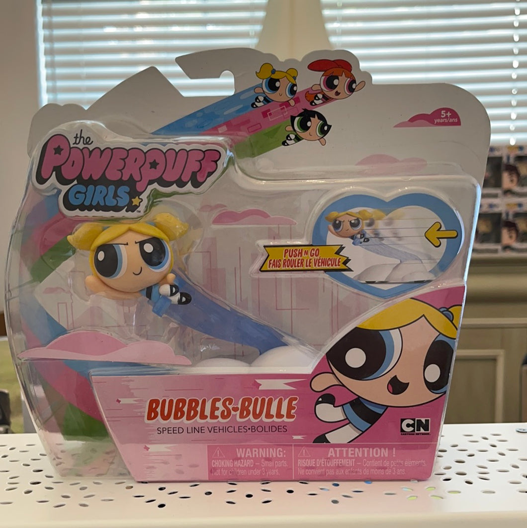 PowerPuff Girls Bubbles Bulle Speed Line Vehicle Toy Doll