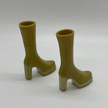 Load image into Gallery viewer, Bratz Doll High Top Tan Olive Boots With Wedge Heel (Pre-owned)
