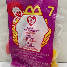 Load image into Gallery viewer, McDonald&#39;s 1999 Ty Teenie Beanie Strut the Rooster Toy #7
