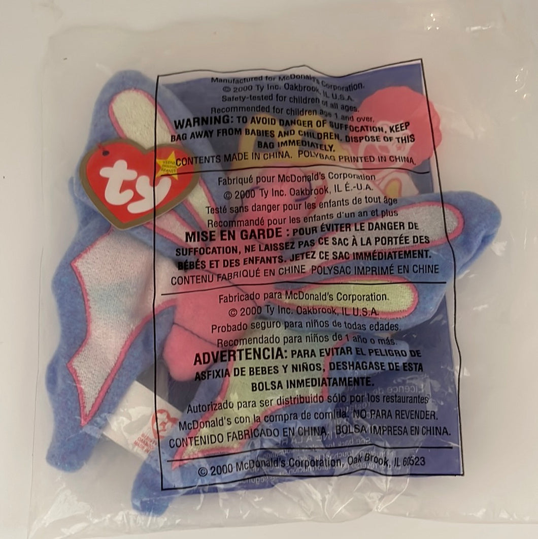 McDonald's 2000 Ty Teenie Baby Flitter the Butterfly Toy #8
