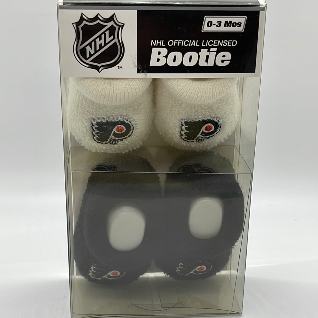 NHL Pittsburg Flyers Blue & White Newborn  Infant Booties  Size 0-3 Months