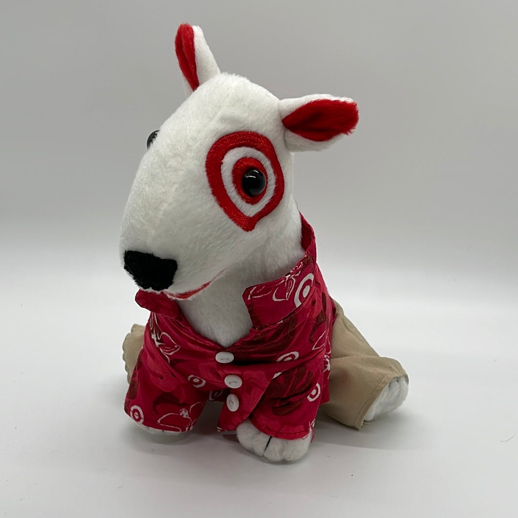 Target Bullseye Print Hawaii Shirt Pup Red And White (Pre-Owned)