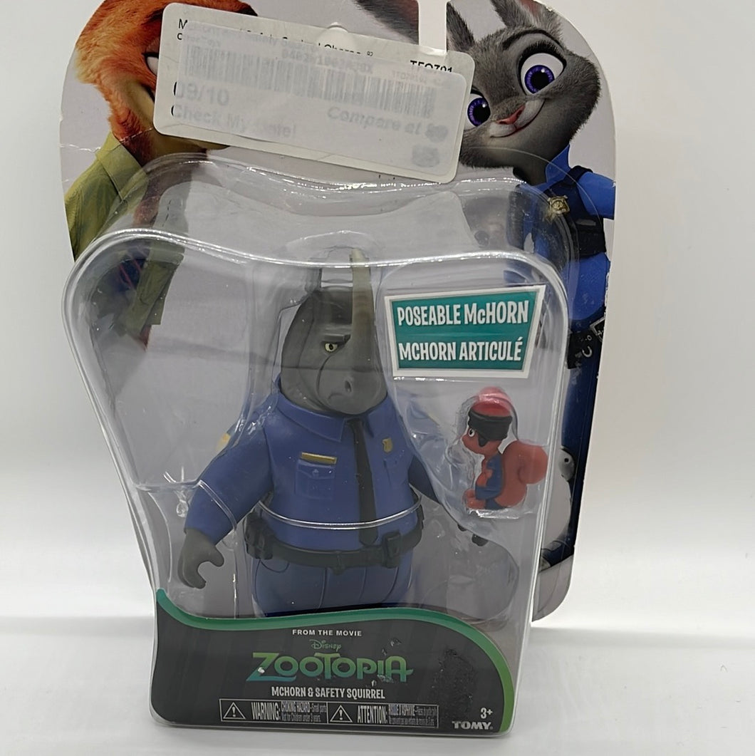 2016 Zootopia McHorn and Safety Squirrel Figures by Tomy