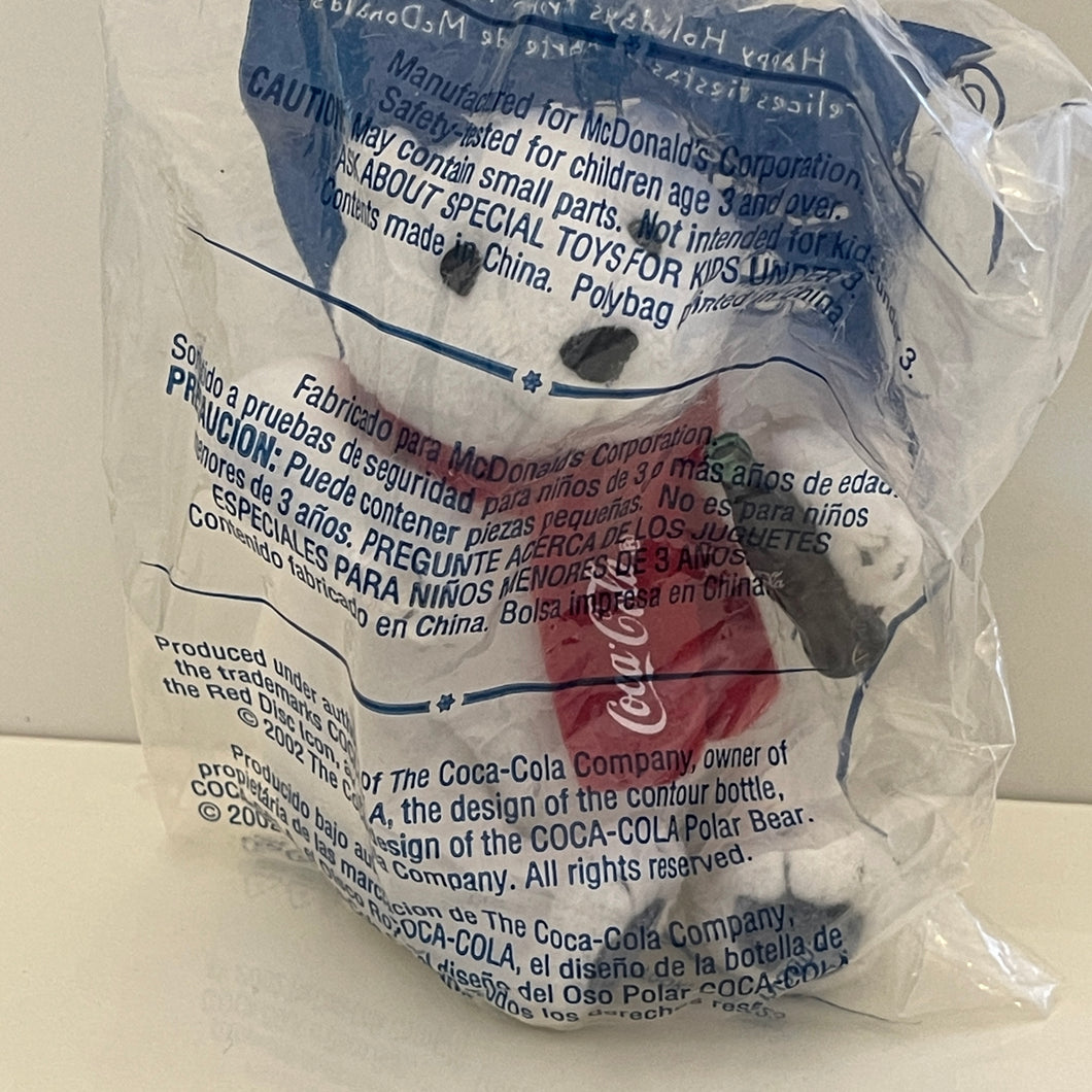 McDonald's 2002 Holiday Coca-Cola Polar Bear Plush Toy 4