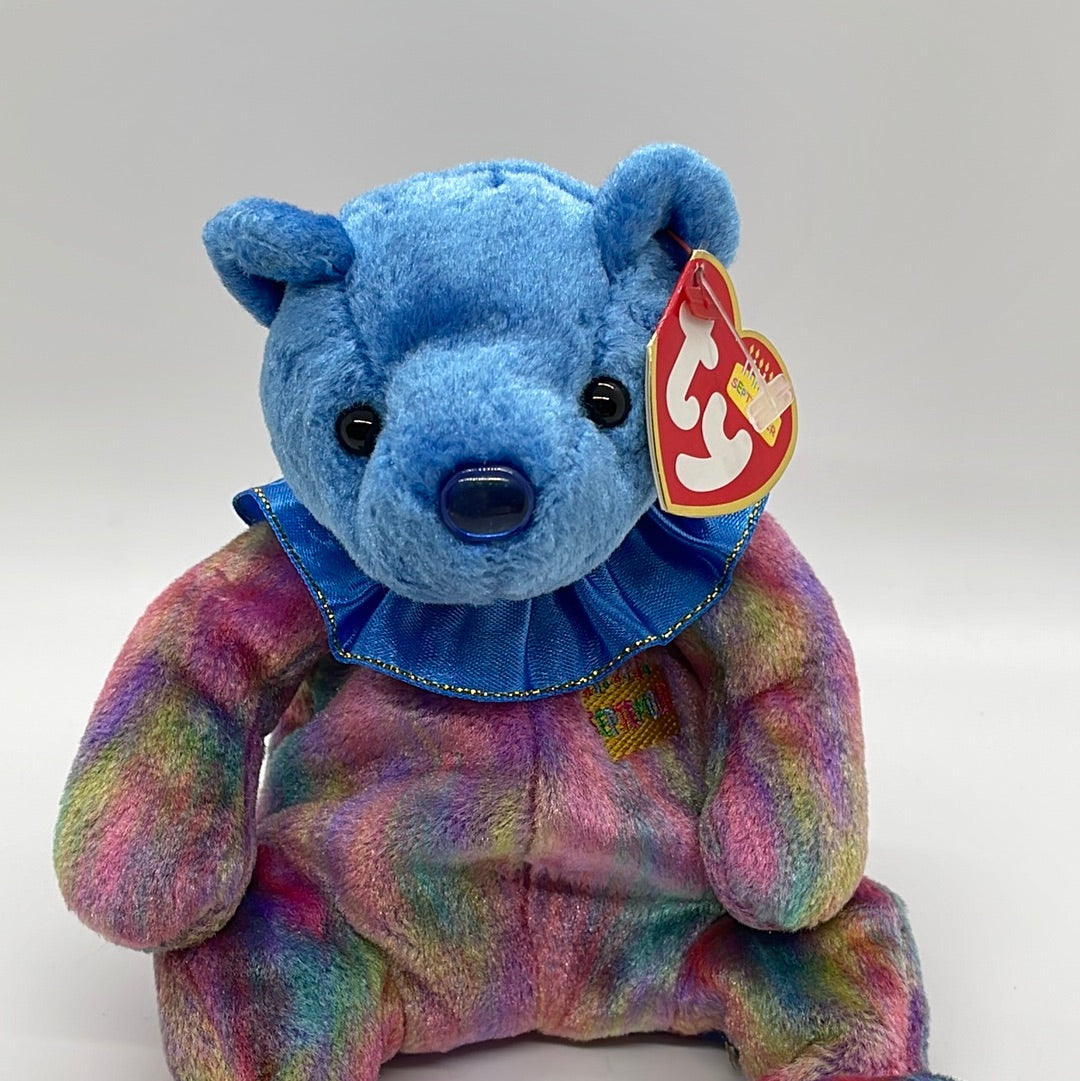 Ty Beanie Babies September Pastel Tie Dye Birthday Bear