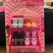 Load image into Gallery viewer, Mattel Barbie 2021 Shoe Pack with display 3 pair of shoes &amp; 1 pair of shoe boots
