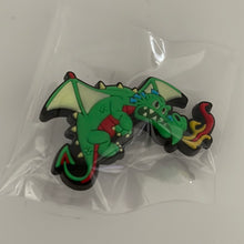 Load image into Gallery viewer, 2014 The Brave Knight Jibbitz™ will fit in Clog type shoes with holes Shoe Charm - Dragon
