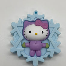 Load image into Gallery viewer, McDonald&#39;s 2011 Hello Kitty Snow Hello Kitty Snowflake Toy #8 &amp; Stickers
