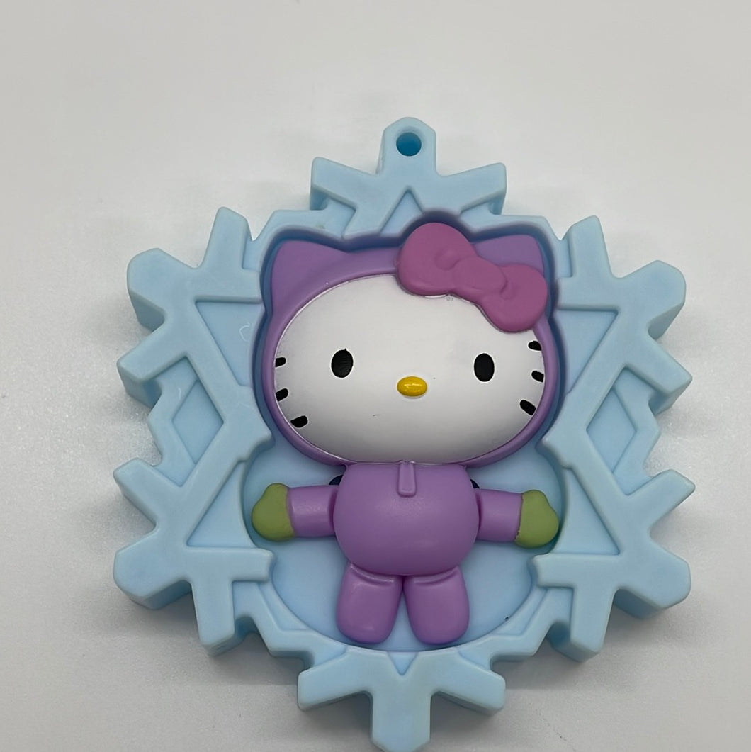 McDonald's 2011 Hello Kitty Snow Hello Kitty Snowflake Toy #8 & Stickers