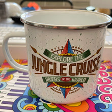 Load image into Gallery viewer, Explore the Jungle Cruise Rivers of the World 21oz Enamel Tin Cup Mug
