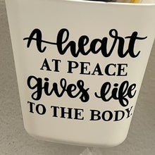 Load image into Gallery viewer, A Heart at Peace Give Life to the Body Vinyl Decal for Crafters 3.4&quot; x 2.9&quot;
