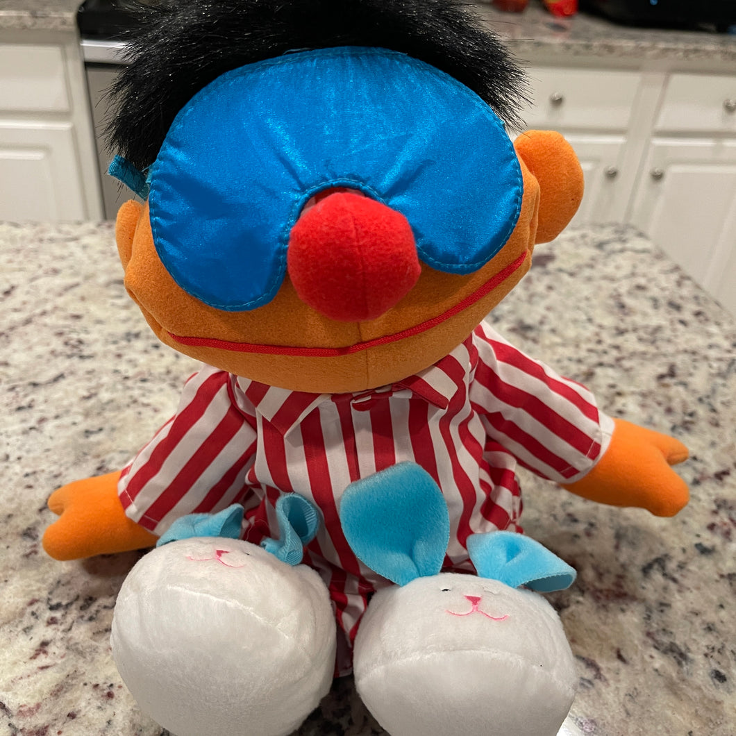 Vtg Sesame Street Sing And Snore Ernie Bedtime Doll Tyco Toy (Pre-owned)