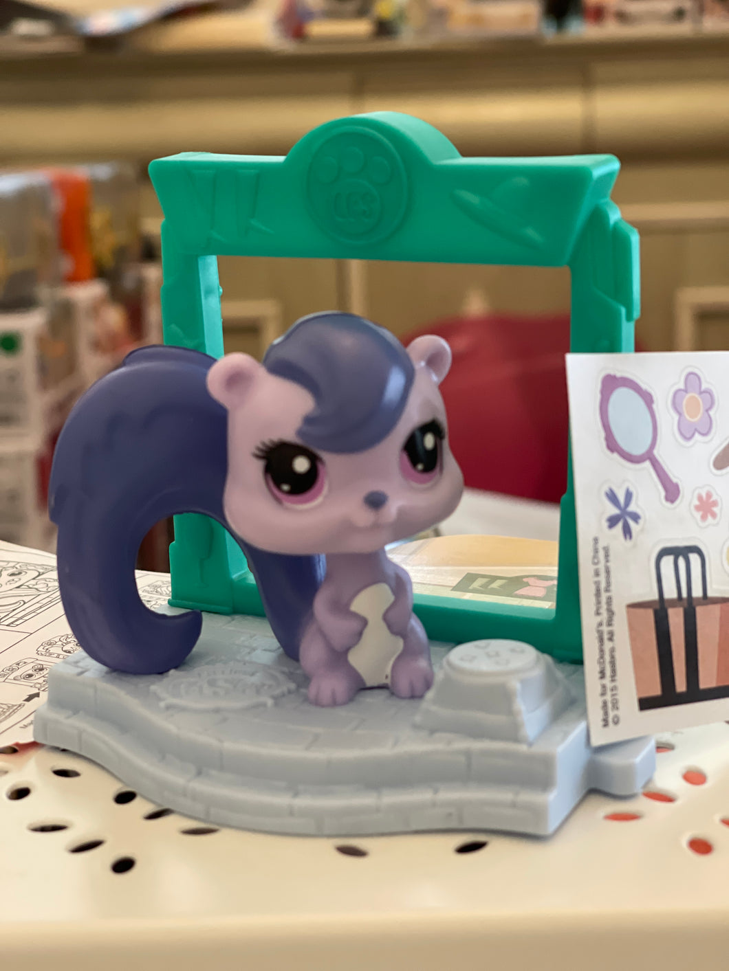McDonald's 2015 Littlest Pet Shop LPS Carla Decourant Purple Squirrel Toy #5