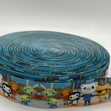 Load image into Gallery viewer, Sea Pals Cartoon Inspired 1&quot; Ribbon 3 yards
