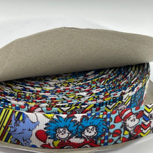 Load image into Gallery viewer, Cats and Hats Things Cartoon Inspired 7/8&quot; Craft Ribbon 3 yards

