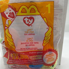 Load image into Gallery viewer, McDonald&#39;s 2000 Ty Teenie Beanie LIPS the Fish Toy #1
