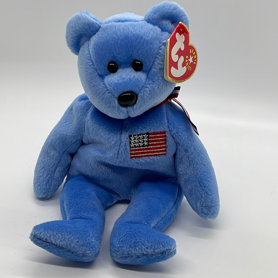 Ty Beanie Baby America the Blue Bear (Retired)