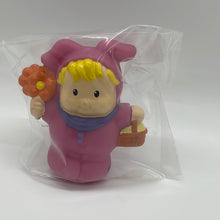 Load image into Gallery viewer, Mattel 2002 Fisher Price Little People Easter Eddie Dressed in Pink Bunny Costume Figure

