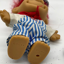 Load image into Gallery viewer, Vintage 4” Russ Troll Doll Red Hair Train Engineer Conductor Clothes (pre-owned)
