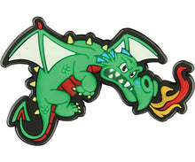 Load image into Gallery viewer, 2014 The Brave Knight Jibbitz™ will fit in Clog type shoes with holes Shoe Charm - Dragon
