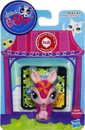 Hasbro Littlest Pet Shop Pink Armadillo #3270 Single Pet (Retired)