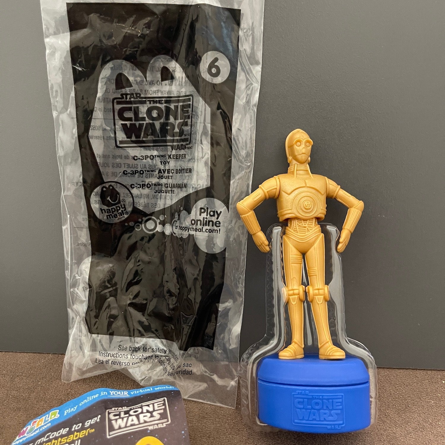 McDonald's 2011 Happy Meal Star Wars C-3PO Keeper Toy #6