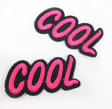 Load image into Gallery viewer, Hot Pink Cool Embroidered Iron on Patch Applique 2.5&quot; Wide x 1.0&quot;

