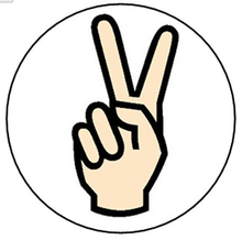 Load image into Gallery viewer, Retro Flashback - Peace Sign Hand Gesture Sign Pin Button (1 inch)
