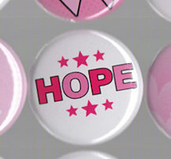 Retro Flashback - Pink HOPE Pin Button (1 inch)