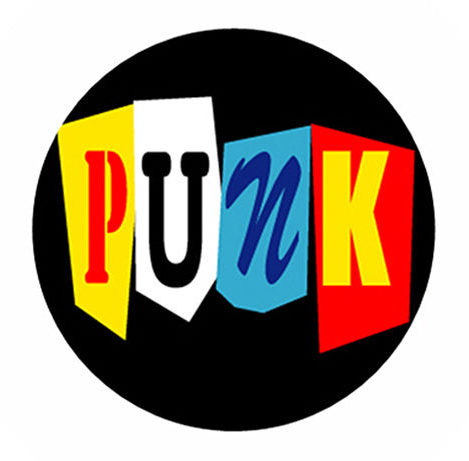 Retro Flashback - Punk Emo Multi Color Pin Button (1 inch)
