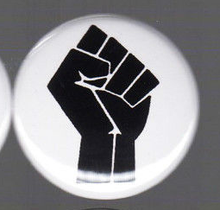 Load image into Gallery viewer, Retro Flashback - Black Power Pin Button (1 inch)
