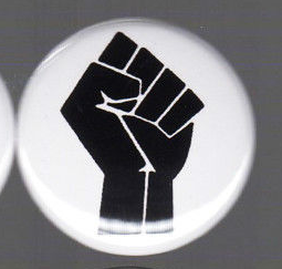 Retro Flashback - Black Power Pin Button (1 inch)