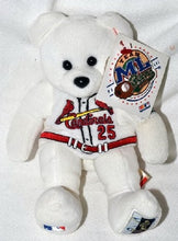 Load image into Gallery viewer, MLB McGwire #25 All Star Game 1999 White Cardinals 8&quot; Bean Bear Plush Toy (Pre-owned)
