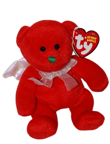 Ty Beanie Baby Hark Red Angel Teddy Angel Wings Christmas Bear