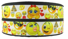 Load image into Gallery viewer, Yellow Emotions Emoji Inspired 1&quot; Ribbon 3 yards for hair bows &amp; Crafts
