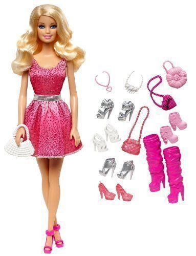 Mattel 2013 Barbie Doll And Shoes Giftset Every Girl Needs Shoes