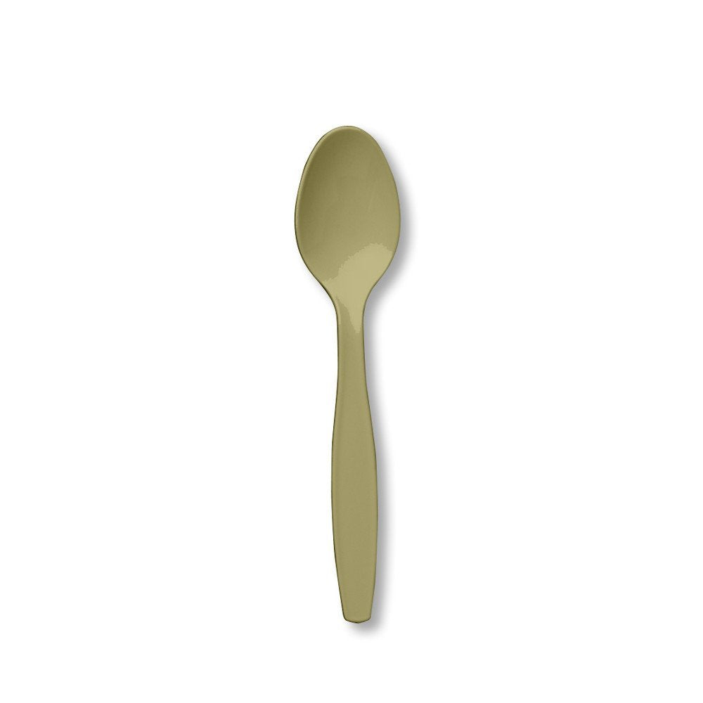 Touch of Color Premium Cutlery Spoons 50 Count - Sage Green