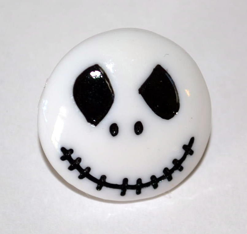 Black & White Christmas Skelton Brooch Resin Cabochon Lapel Pin Brooch