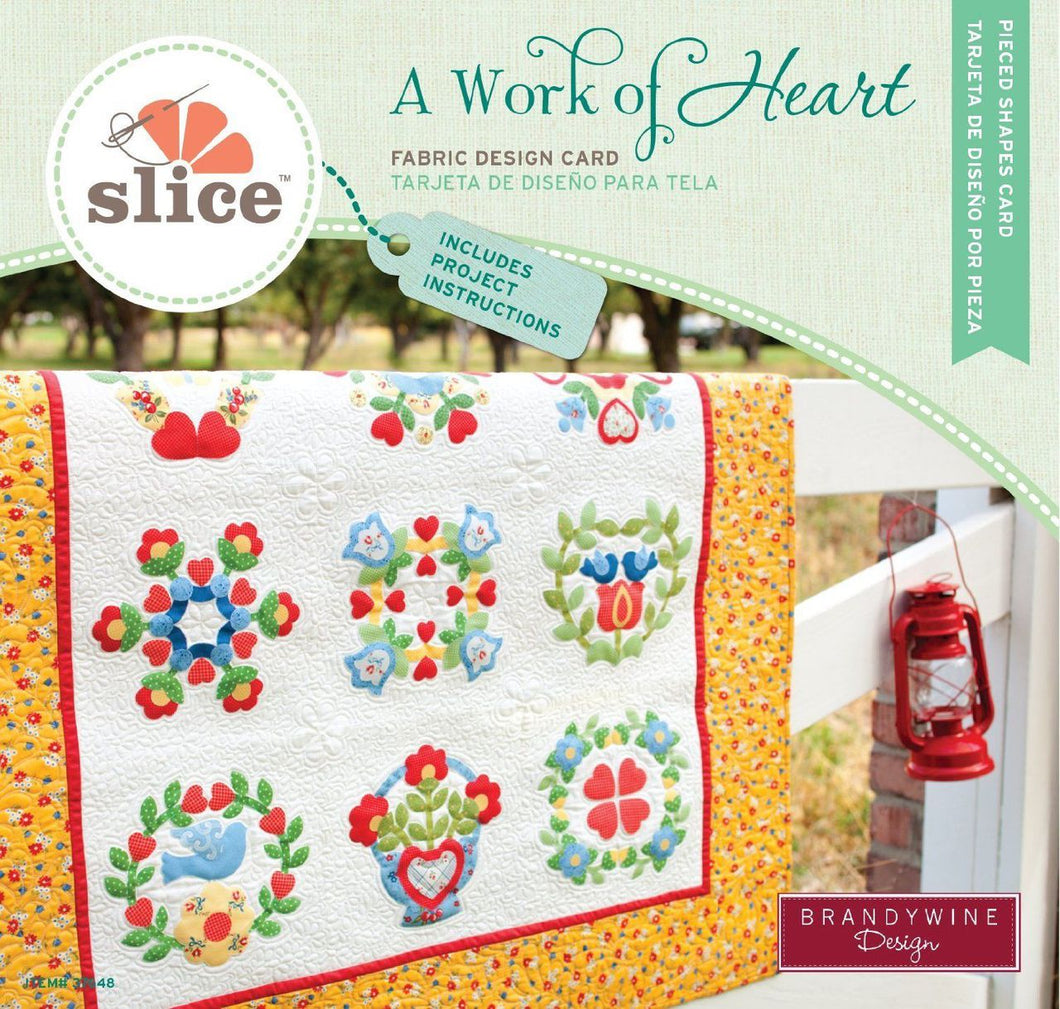 Making Memories Slice Fabric Design Card - A Work of Heart