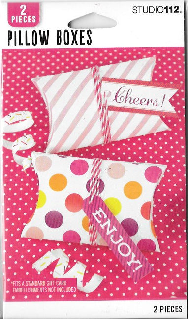 Studio 112 Pillow Boxes Pink Stripes & Polka Dots 2 pieces per Pack