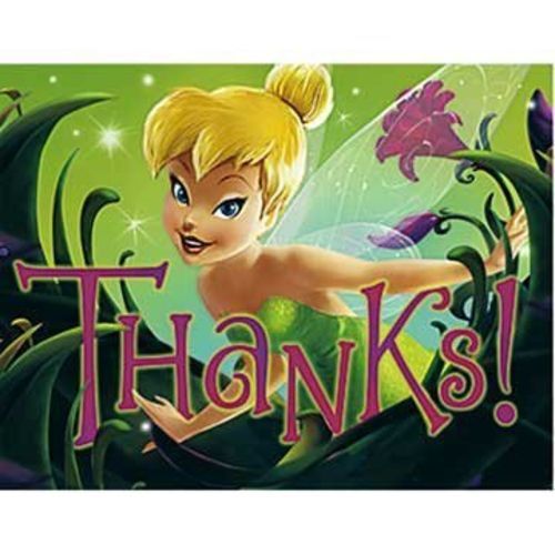 Tinkerbell Colorful Party Thank You Note Cards 8ct