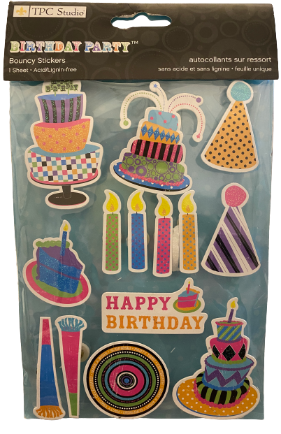 TPC Studio Birthday Party Bouncy Stickers