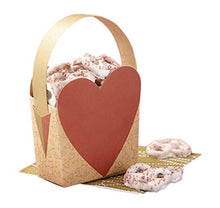 Load image into Gallery viewer, Wilton Heart Shaped Handle Treat Boxes Kraft &amp; Red 4-Boxes
