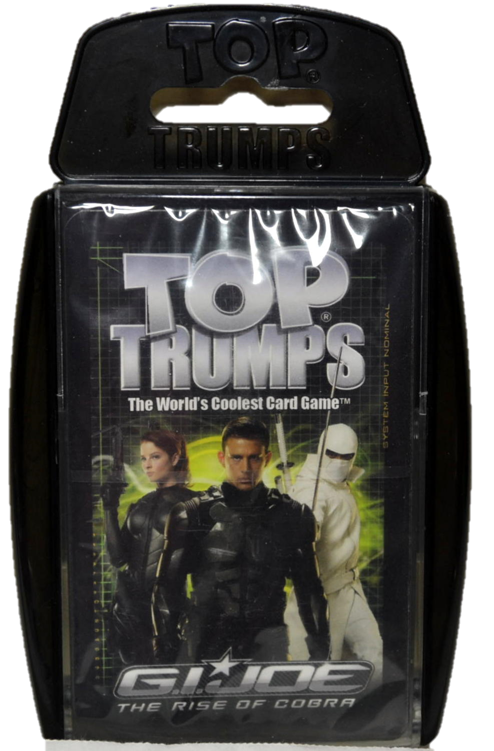 Top Trumps Playing Cards 2009 GI Joe the Rise of Cobra Top Strategy Card Game