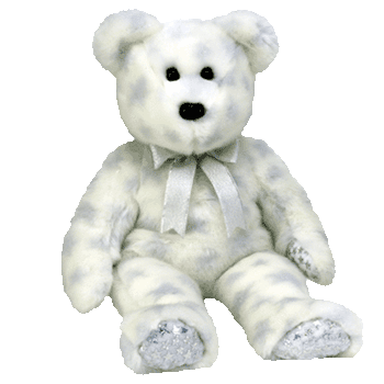 Ty Beanie Buddy The Beginning Bear with Stars (Retired)
