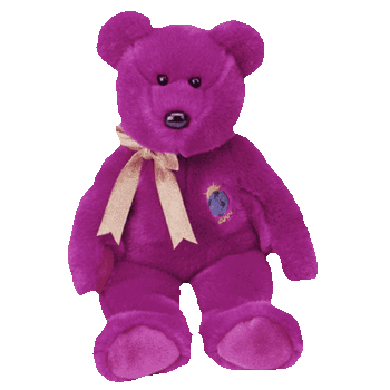 Ty Beanie Buddy 2000 Millennium Fuschia Bear Doll (Retired)