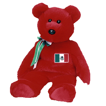 Ty Beanie Buddy Red Osito The Bear Plush Stuffed Doll (Retired)