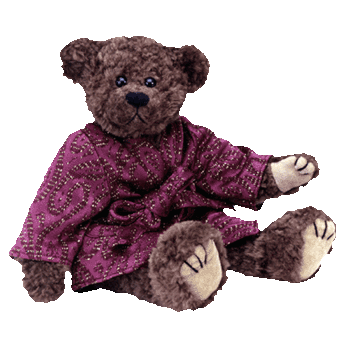 Ty Classic Tyrone The Bear Burgundy Jacket Plush Doll Retired