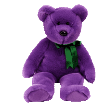 Load image into Gallery viewer, Ty Beanie Buddy The Employee Lavender Bear (Retired)
